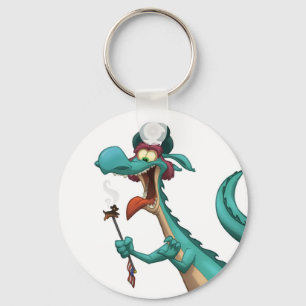 Varmkorv på en pinne Keychain Nyckelring