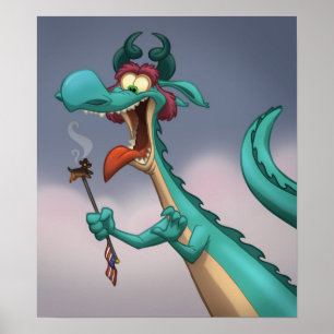 Varmkorv på en pinneaffisch poster