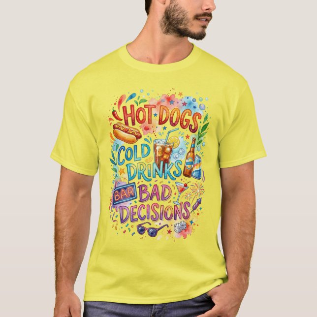 Varmkorvar Dåliga Beslut T Shirt (Framsida)