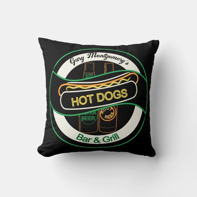 Varmkorvar & Öl Bar & Grill Kudde (Framsida)