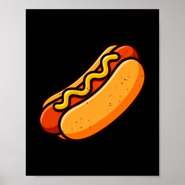 Varmkorvbröd ficka wienerkorv snabbmat älskare poster (Framsidan)