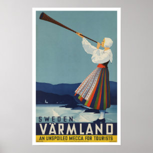 Varmland Sverige - Vintage resor Poster