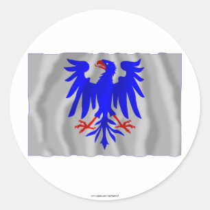 Värmlands län som viftar flagga runt klistermärke