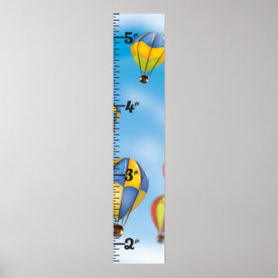 varmluftsballong tydlig tillväxtdiagram poster