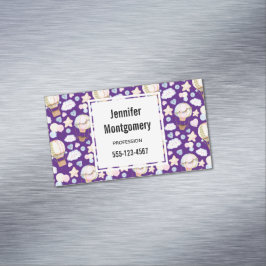 Varmluftsballong Whimsical Vattenfärg Mönster Magnetiska Visitkort