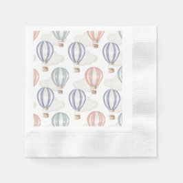 Varmluftsballonger för baby shower - Könsneutrala Pappersservett