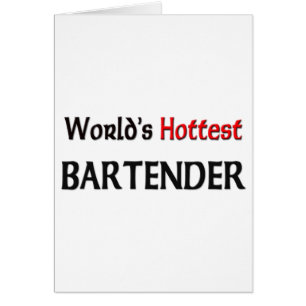 Varmmast Bartender för världar Hälsningskort