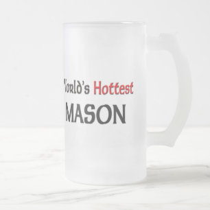Varmmast Mason för världar Frostat Ölglas