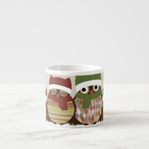 Varmmast mugg för espresso för önskemålugglafamilj espressomugg
