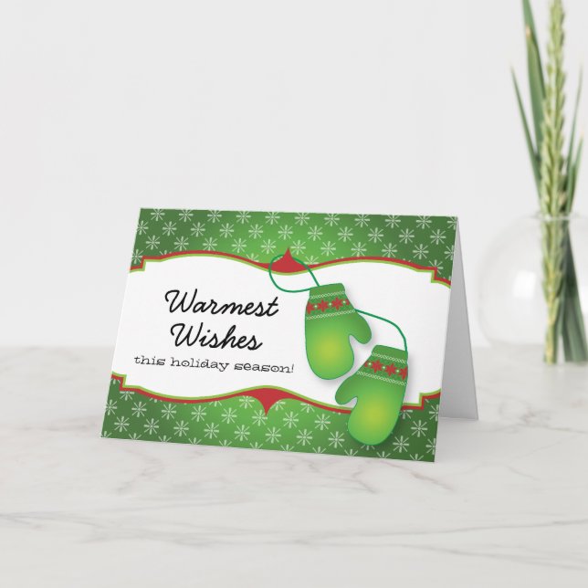 Varmmast önskemål med Mittensjulkortet Helgkort (Framsida)