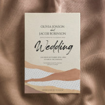 Varmöken | Boho bröllopsinbjudan
