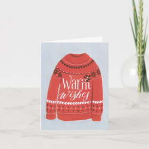 Varmönskad Tröja Jul Vikad Greeting Card Kort