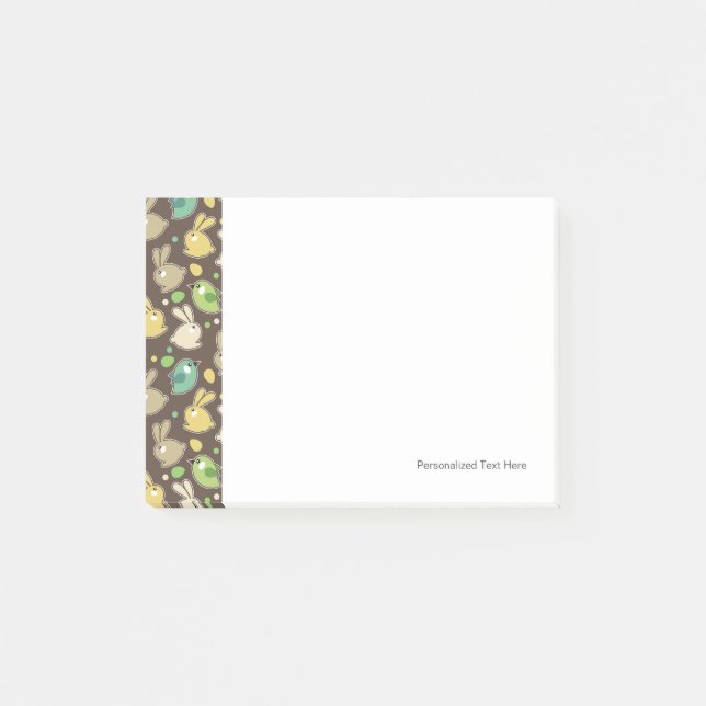 vårmönster med påskägg, fåglar post-it block (Framsida)