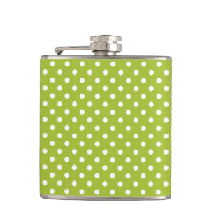 Vårmönster med vitpolka dots fickplunta