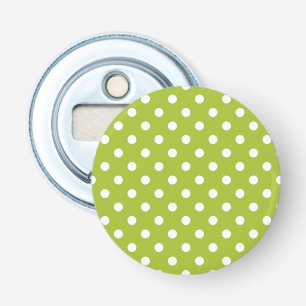 Vårmönster med vitpolka dots flasköppnare