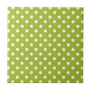 Vårmönster med vitpolka dots kakelplatta