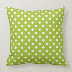 Vårmönster med vitpolka dots kudde