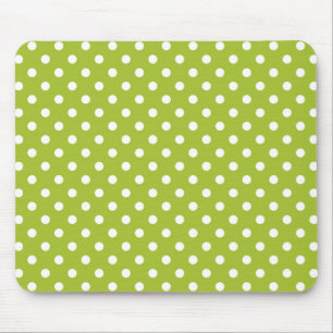 Vårmönster med vitpolka dots musmatta
