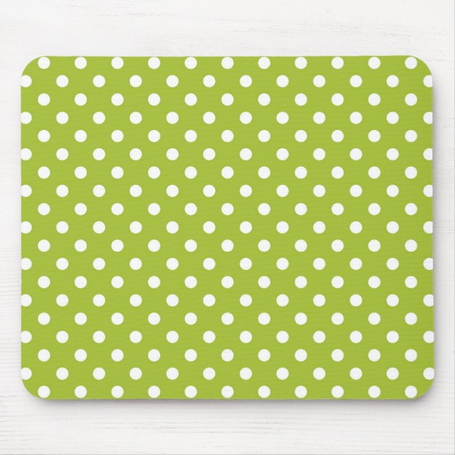 Vårmönster med vitpolka dots musmatta (Framsidan)