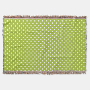 Vårmönster med vitpolka dots mysfilt