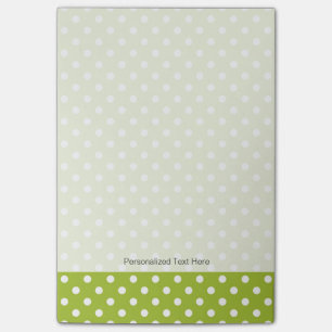 Vårmönster med vitpolka dots post-it block