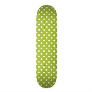Vårmönster med vitpolka dots skateboard bräda 20 cm