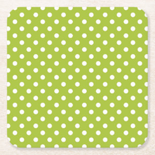 Vårmönster med vitpolka dots underlägg papper kvadrat