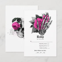 Varmrosa blomstergotisk bröllop