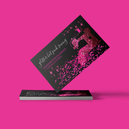 Varmrosa maskinstoff skräddare tygsömnad visitkort