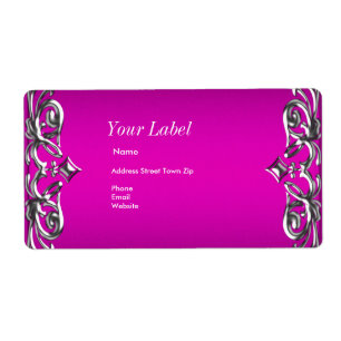 Varmrosa Silver Label-adress Fraktsedel
