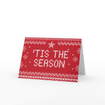 Varmrött: "Tis the Season Foleting Card"