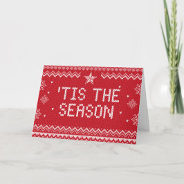 Varmrött: "Tis the Season Foleting Card" Kort