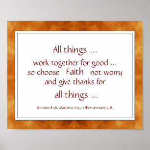 Varmrunda bible Scripture Encouragement-citat Poster