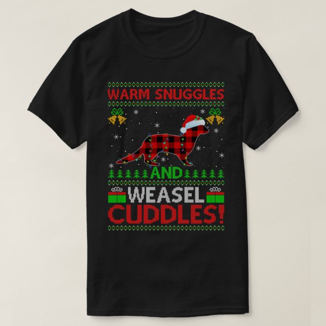 Varmslangar och Weasel Cuddles Ugly Weasel Chris T Shirt (Design framsida)