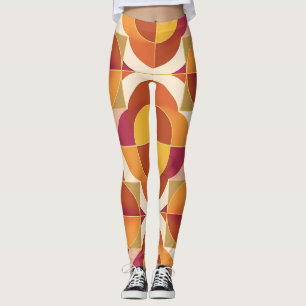 Varmt abstrakt mönstrade leggings