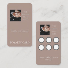 Varmt Artisan-kaffebar företagsvarumärke Lojalitetskort