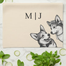 Varmt Champagne - Vintage Whimsical Corgi Bröllop
