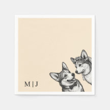Varmt Champagne - Vintage Whimsical Corgi Bröllop