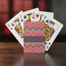 Varmt chevronmönster casinokort