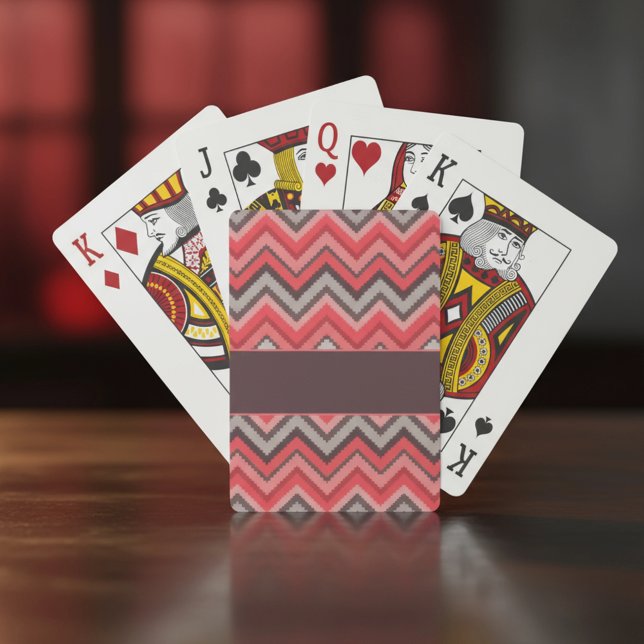 Varmt chevronmönster casinokort (Skapare uppladdad)