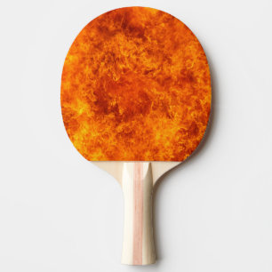 Varmt flamma avfyrar pingisracket