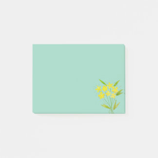 Varmt gula blomsterbukett estetiska Post-it-lappar Post-it Block