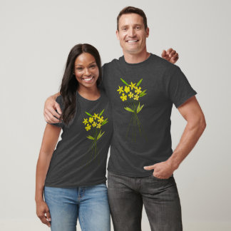 Varmt gult blomsterbukett estetiska T-shirts