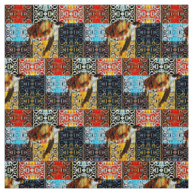 Varmt havssköldpaddamönster tyg (Provkarta)