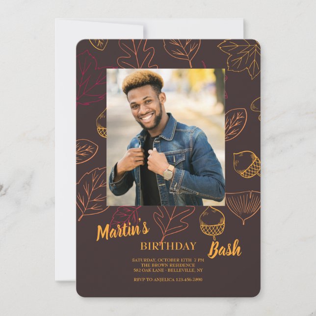 Varmt Höst Foto Inbjudan (Framsida)