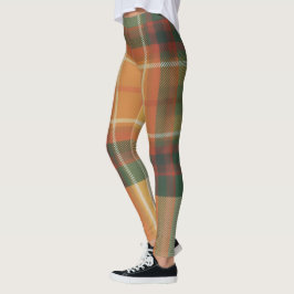 Varmt höstskördetartan Rutmönster Leggings