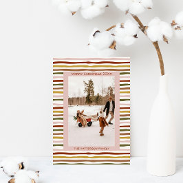 Varmt jordnära toner Handritad Boho jul foto Julkort
