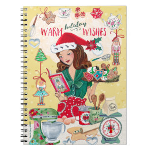 Varmt Julhälsning Recept Fotobok Anteckningsbok Med Spiral