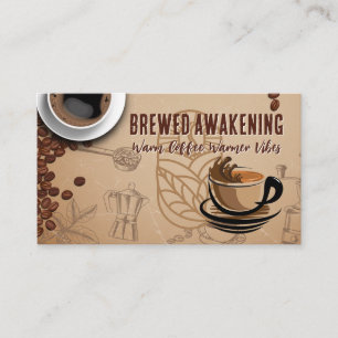 Varmt kaffe Kafe Barista Visitkort