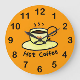 varmt kaffe stor klocka